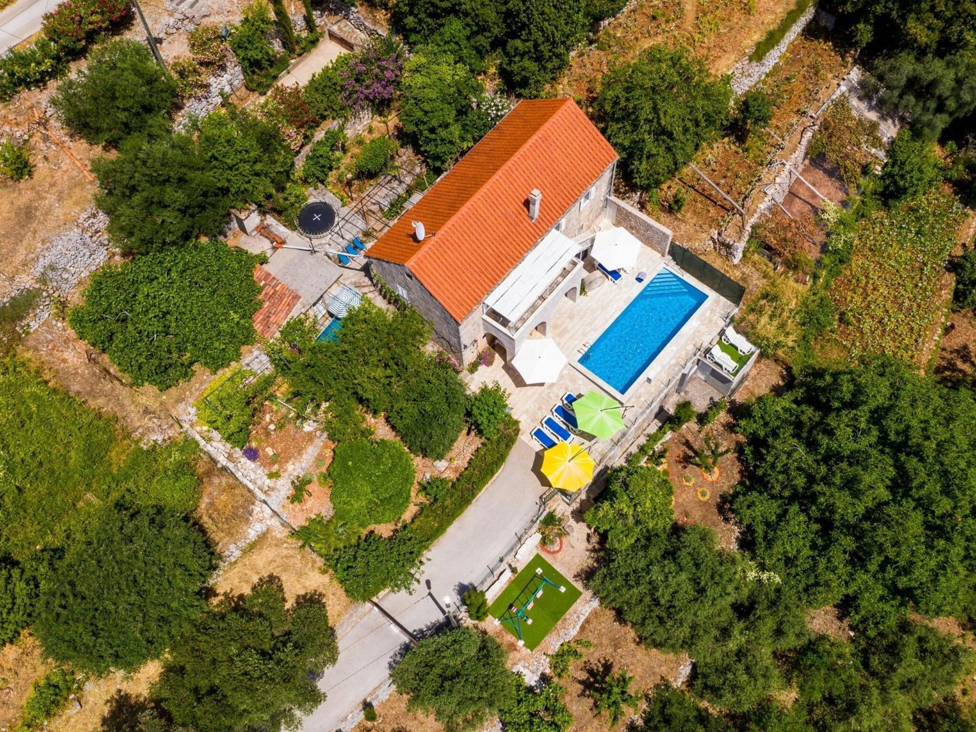 House Ko An-Four Bedroom Villa With Terrace And Swimming Pool Gruda Exterior photo