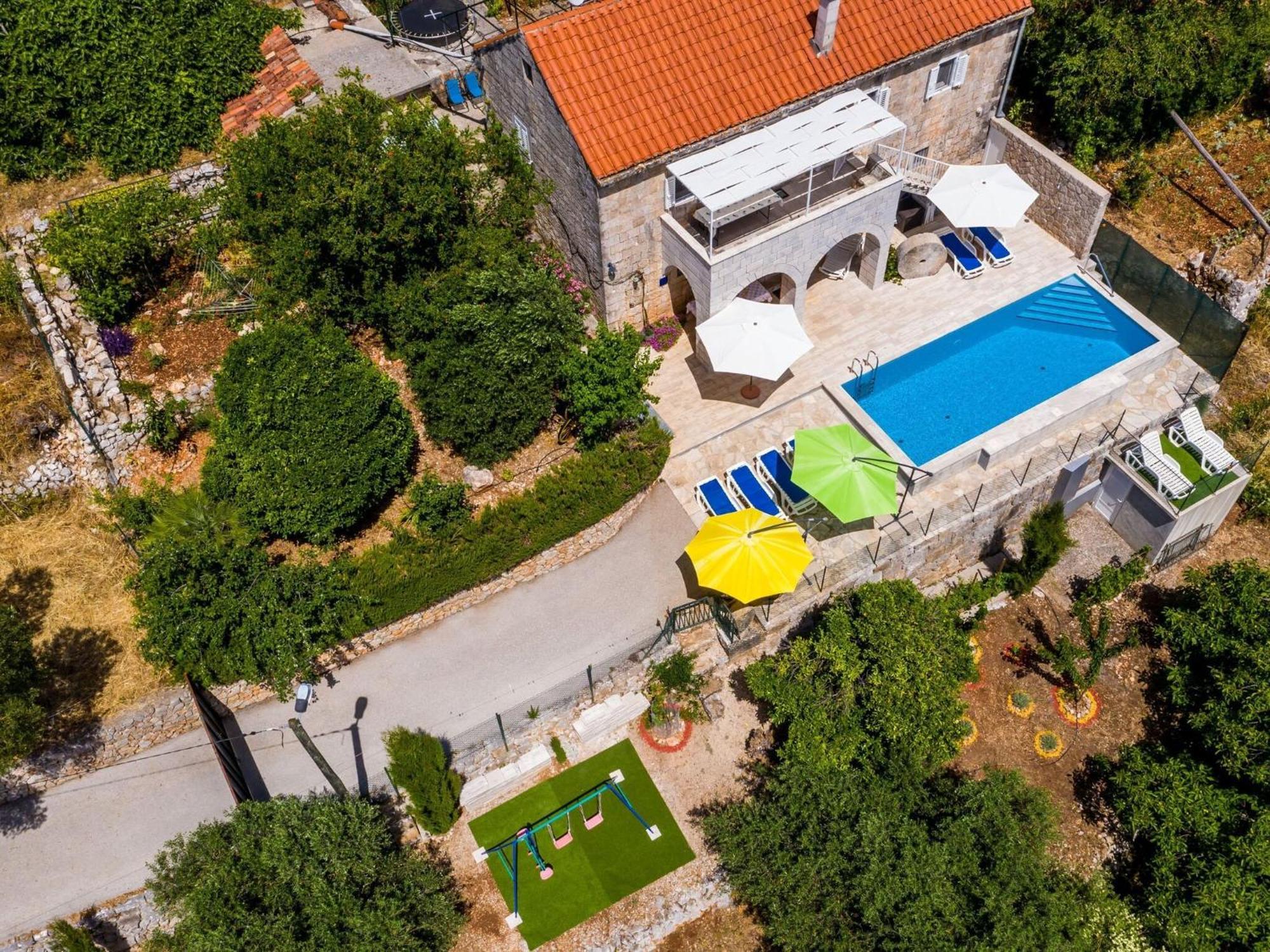 House Ko An-Four Bedroom Villa With Terrace And Swimming Pool Gruda Exterior photo